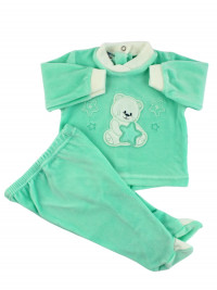 Completino Neonato in ciniglia. Completino Bear with stars