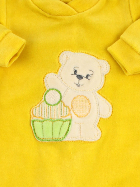 Tutina Neonato ciniglia monocolore. Tutina Un dolce saluto 2