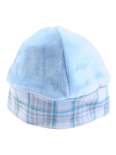 cappello neonato in ciniglia. capello tartan scozzese 2