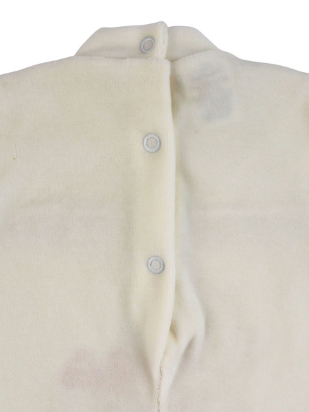 tutina neonato unisex  in ciniglia orso ciuccio mio 3