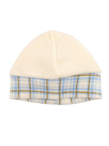 cappello neonato in ciniglia. capello tartan scozzese 2