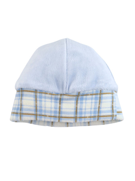 cappello neonato in ciniglia. capello tartan scozzese 2
