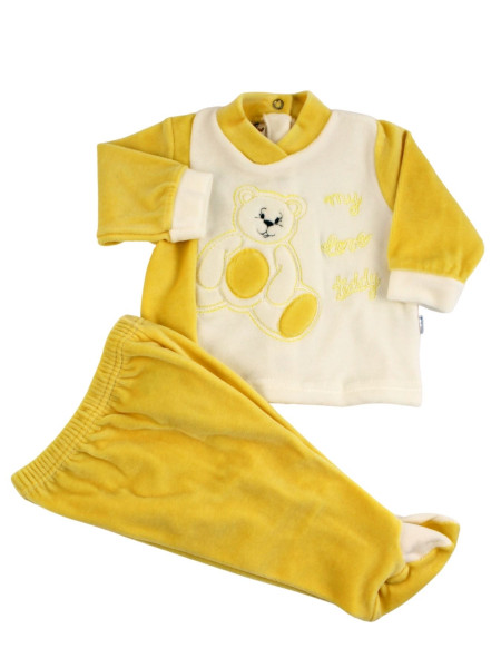 completino in ciniglia my love teddy Giallo Taglia 1-3 mesi