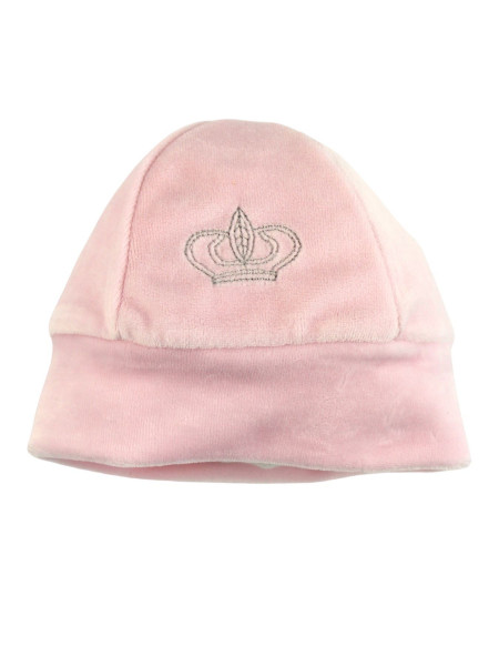 cappello in ciniglia. capello coroncina reale Rosa Taglia unica