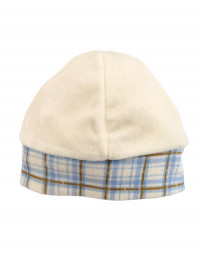 cappello neonato in ciniglia. capello tartan scozzese