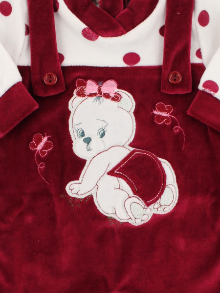 Tutina salopette neonata ciniglia. Tutina teddy bear 2