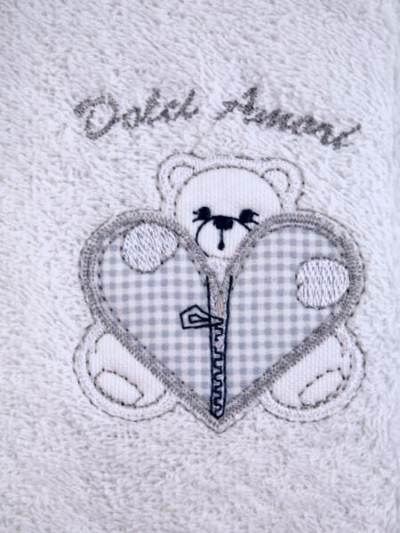 Accappatoio Neonato in cotone spugna, Accappatoio Zip, Made in Italy 2