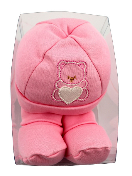 cappellino e scarpine neonata, caldo cotone. bear's heart 2