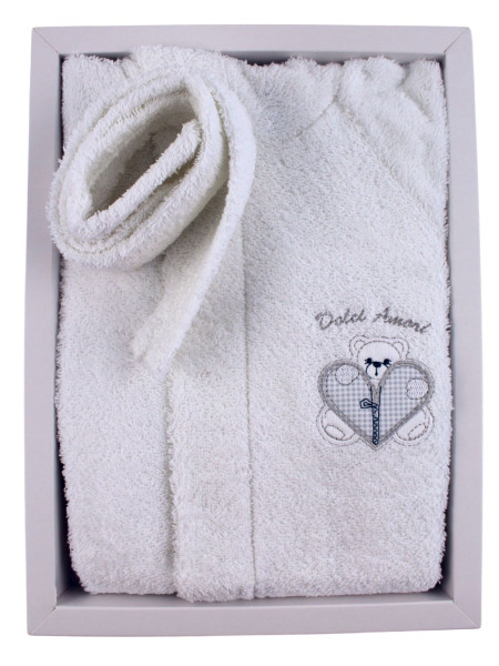 Accappatoio Neonato in cotone spugna, Accappatoio Zip, Made in Italy 3