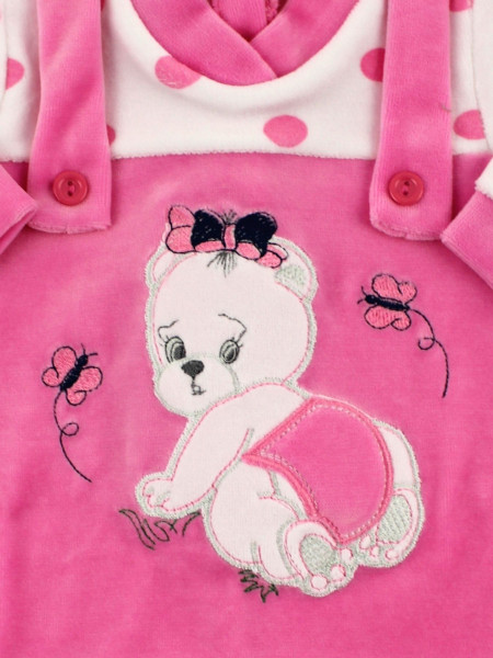 Tutina salopette neonata ciniglia. Tutina teddy bear 2