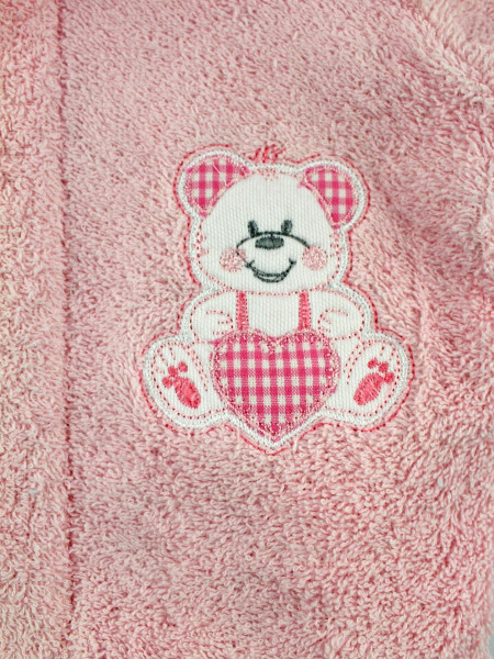 Accappatoio Neonato in cotone spugna. Accappatoio piccolo cuore 2