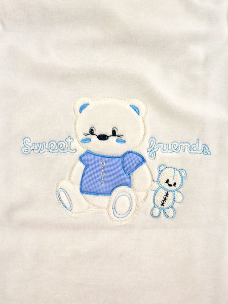 set copertina lenzuolo 4pz, cotone e ciniglia. Coordinato dolci amici 3