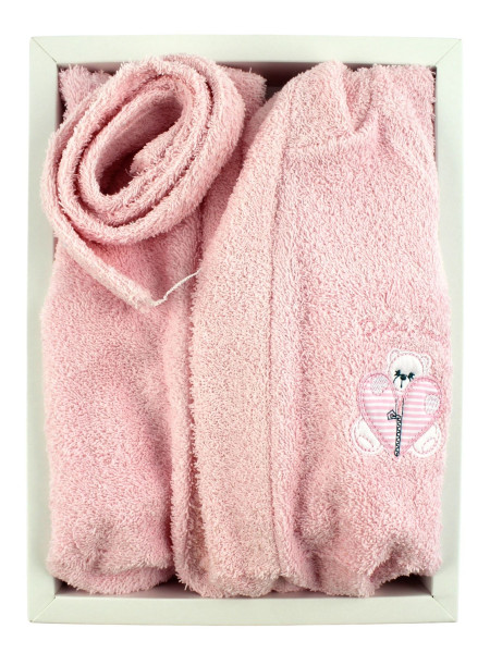 Accappatoio Neonato in cotone spugna, Accappatoio Zip, Made in Italy 3