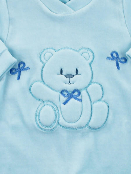 tutina in ciniglia monocole, tutina nastri e fiocchi 2