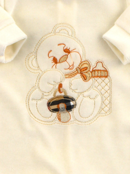 Tutina Neonato in ciniglia con inserti scozzesi 2