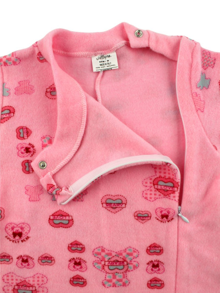 pigiama neonato in velour misto cotone. Caldo Pigiamone 2