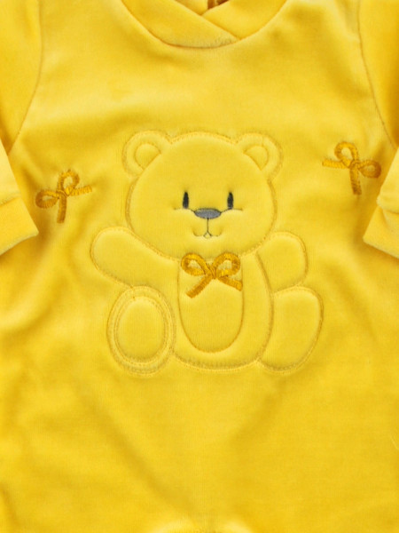 tutina in ciniglia monocole, tutina nastri e fiocchi 2