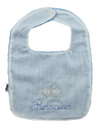 bavaglino neonato in cotone. principe e principessa