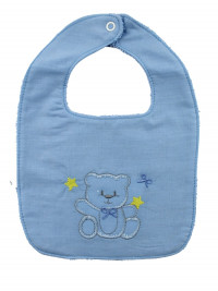 bavaglino neonato in cotone. Orso e Stelle