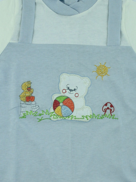 Tutina orsetto gioca in giardino in cotone 2