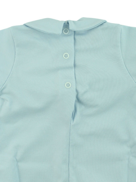 pagliaccetto neonata cotone bielastico tinta unita con fiocco 3