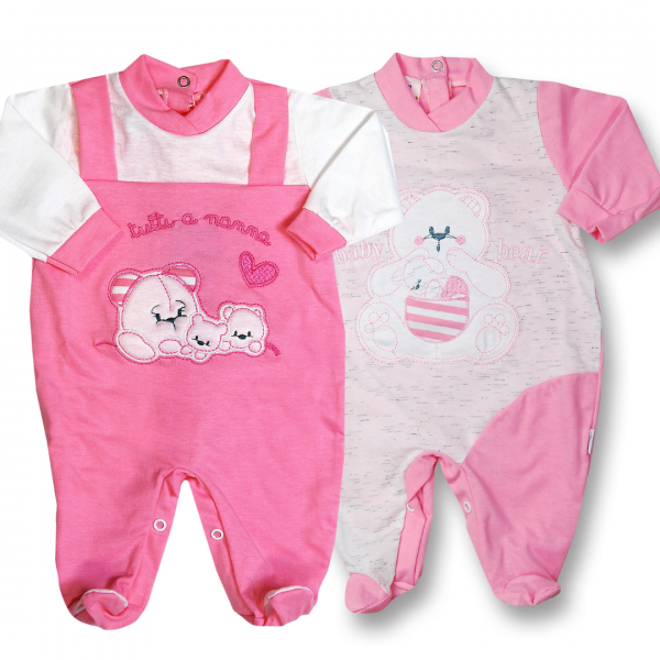 mini pack wow due tutine rosa in cotone per neonata Rosa Taglia primi giorni