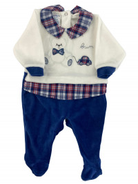 tutina neonato in ciniglia brum brum