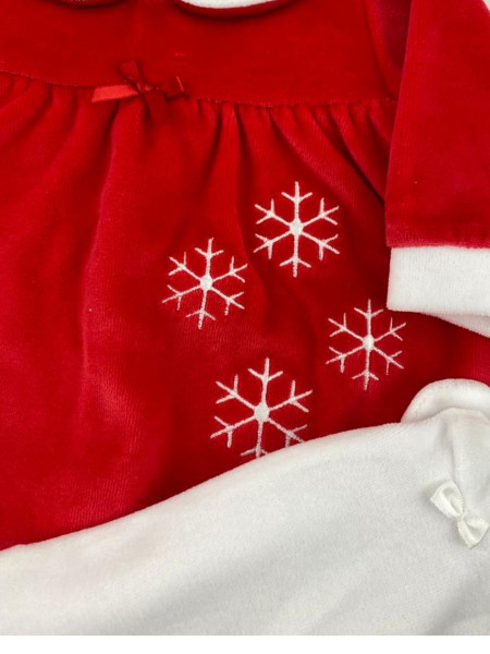 vestitino neonata in ciniglia #colore# natalizio 2