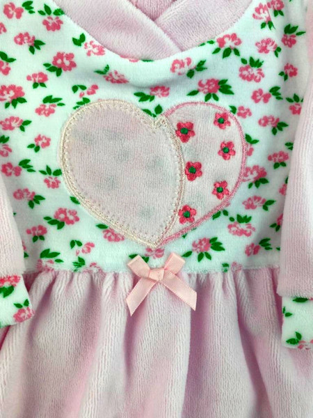 tutina neonata ciniglia prato fiorito 2