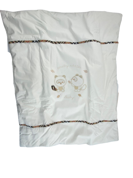 set culla copertina lenzuolo 4pz, cotone e ciniglia. pretty winter 2