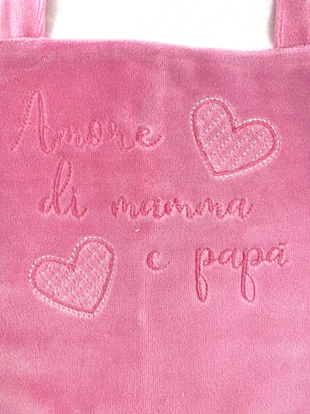 tutina neonato ciniglia amore di mamma e papà 2
