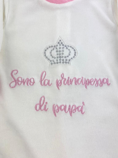 tutina invernale in ciniglia principessa di papà principino di mamma 2