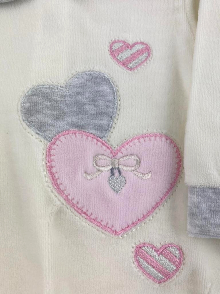 tutina neonata ciniglia dolci cuori 2