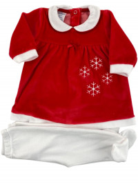 vestitino neonata in ciniglia #colore# natalizio