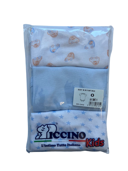 tris di body a manica corta in cotone stampato 2
