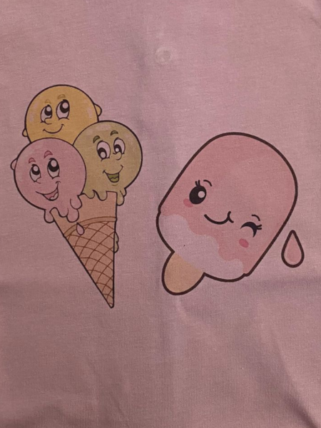 pagliaccetto estivo per neonata con gelati  2