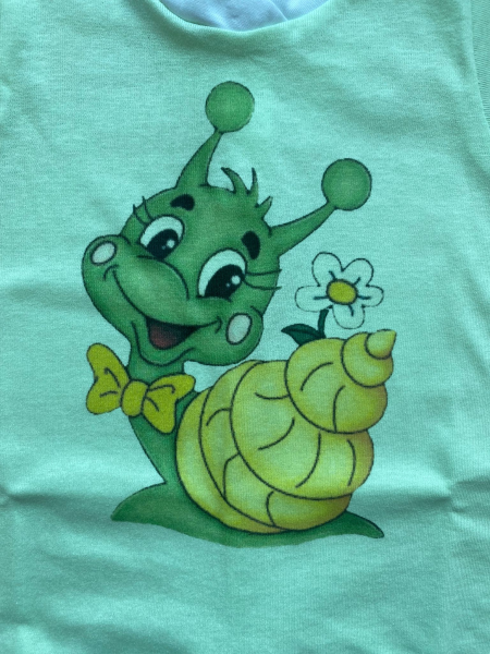 pagliaccetto neonato estivo in cotone lumachina 2