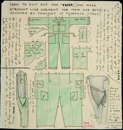 Studio artistico dell'origine della Tuta